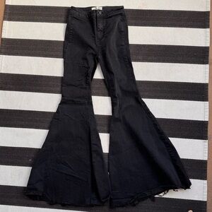Free People Black Flared Bell Bottom Jeans